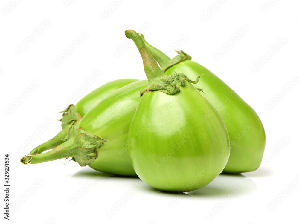Ripe eggplant isolated on a white background Ripe eggplant isolated on a white background