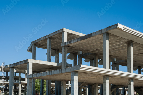 structure of building and Construction site of new home