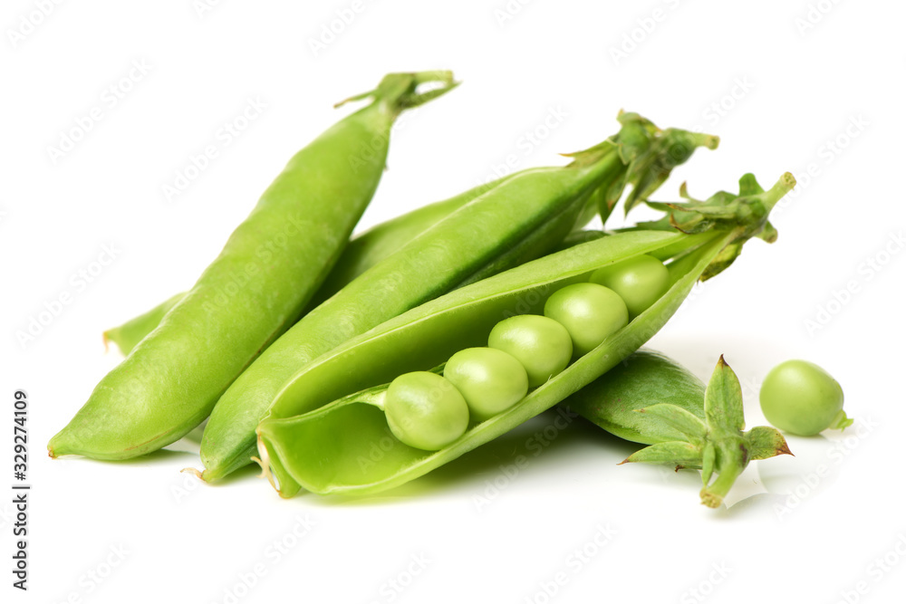 Fresh peas isolated on white background Fresh peas isolated on white background