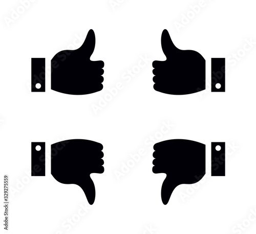 Thumb icon ,like and dislike icon vector logo design template