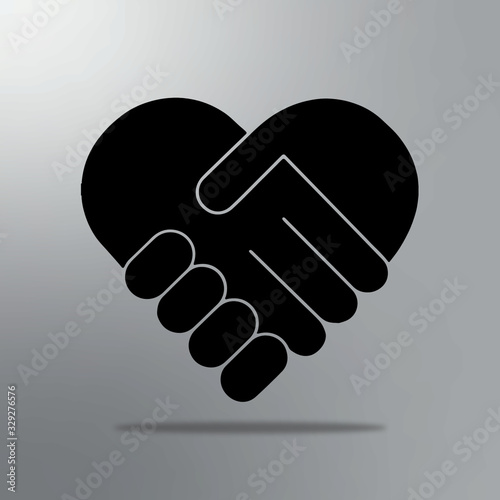 Shaking hands is a symbol of greeting and business partnership. handshake Icon. partnership, meeting