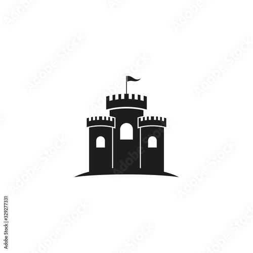 Castle Logo vector icon illustration