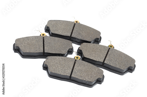 brake pads isolated on white baclkground. photo