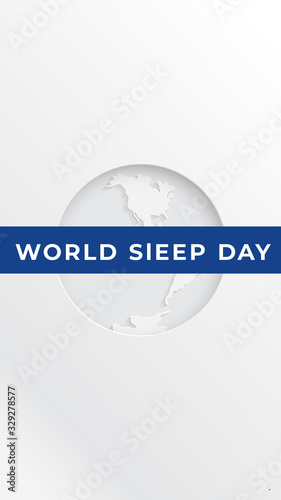 Plakat Vector illustration background for World Sleep Day