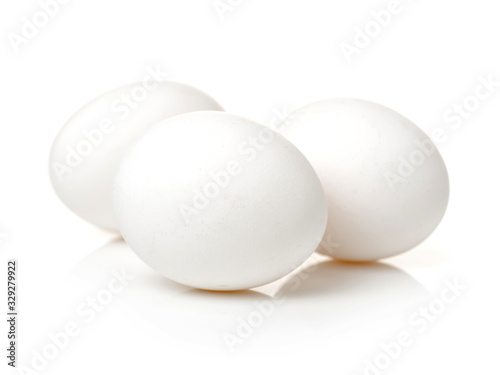 Print op canvas White egg - isolated on white background