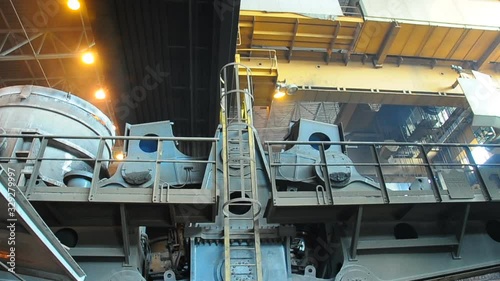 pipes machinery and steam turbine at a plant