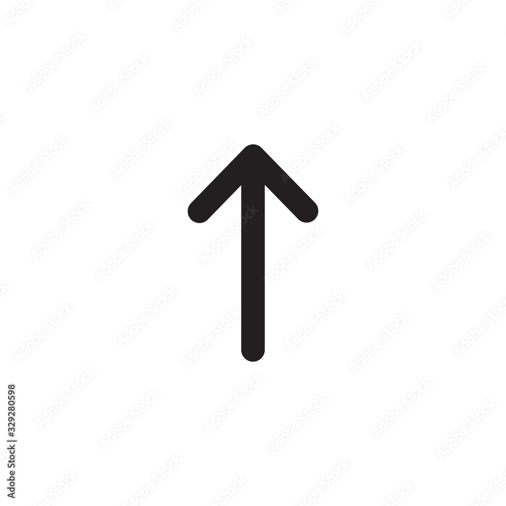 Simple arrow up flat icon design vector Simple arrow up flat icon design vector