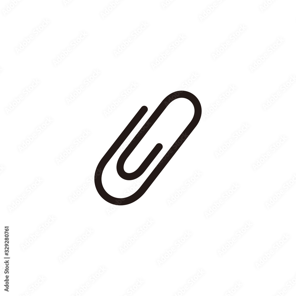 Simple attachment flat icon design vector