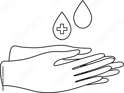 COVID-19 preventions infographic.Wash your hands by using alcohol-based hand rub or soap and water