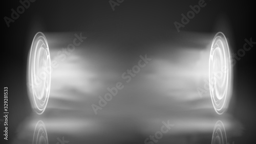 Teleport light effects vector illustration