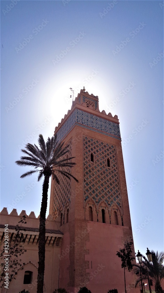 Obraz premium minaret of mosque in Marrakesch