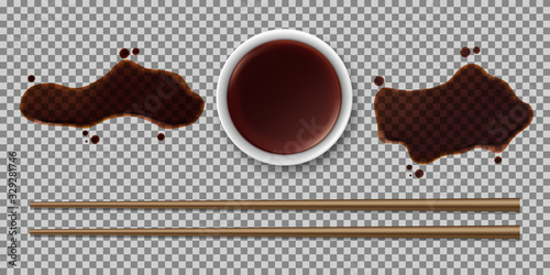 Soy sauce isolated on transparent background