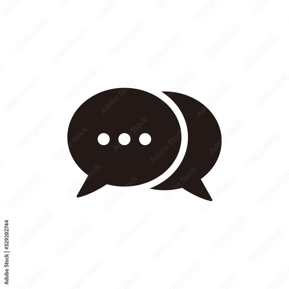 Simple chat flat icon design vector Simple chat flat icon design vector