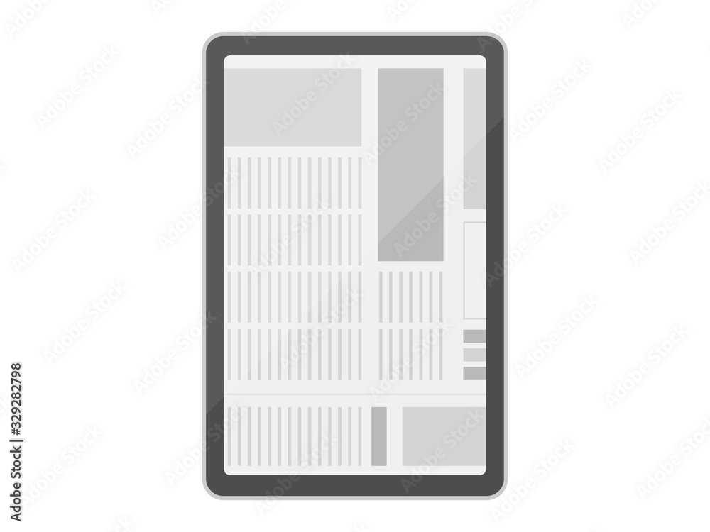 電子新聞のイラスト 電子新聞のイラスト