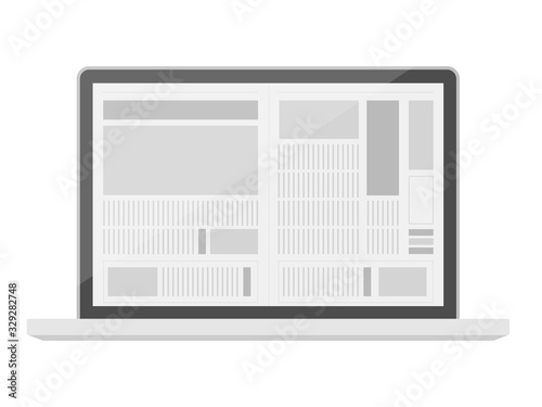 電子新聞のイラスト