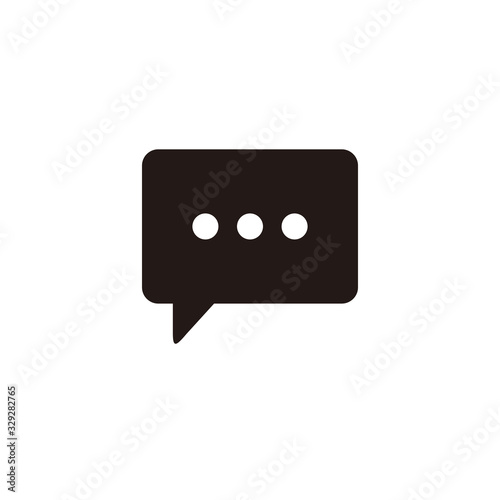 Simple chat flat icon design vector