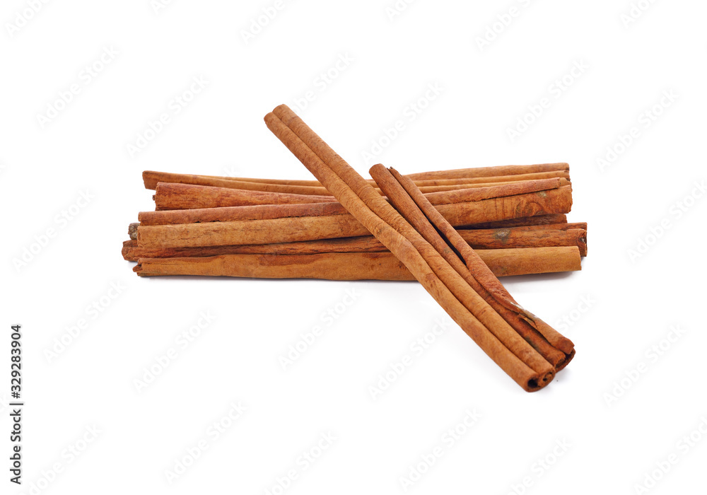 Cinnamon sticks isolated on white background Cinnamon sticks isolated on white background