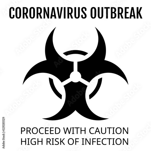 coronavirus or infectious disease, related high risk of virus sign and stop sign vectors illustration,