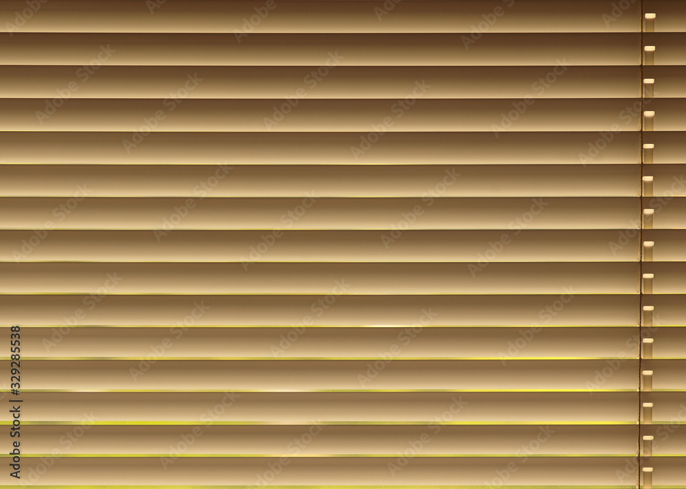Obraz premium Colorful background consisting of brown rectangle in a row next to each other. Mosaic of geometric elements. Gold horizontal louver of parts
