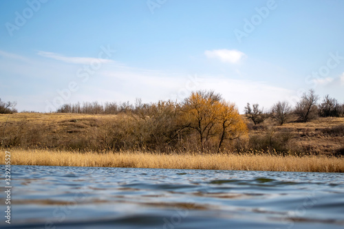 Close up with river water