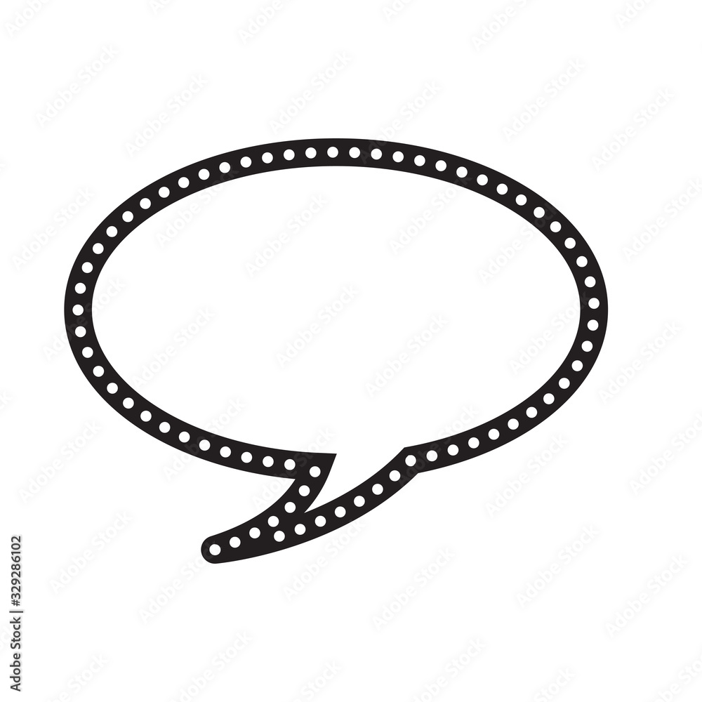Speech bubble or speech balloon or chat bubble line art icon for apps and websites.