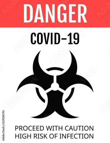 coronavirus covid-19 and infectious disease, related high risk of virus sign and stop or warning sign vectors illustration,