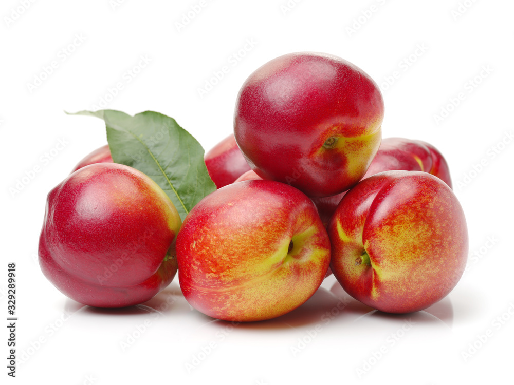 Obraz premium nectarine on a white background