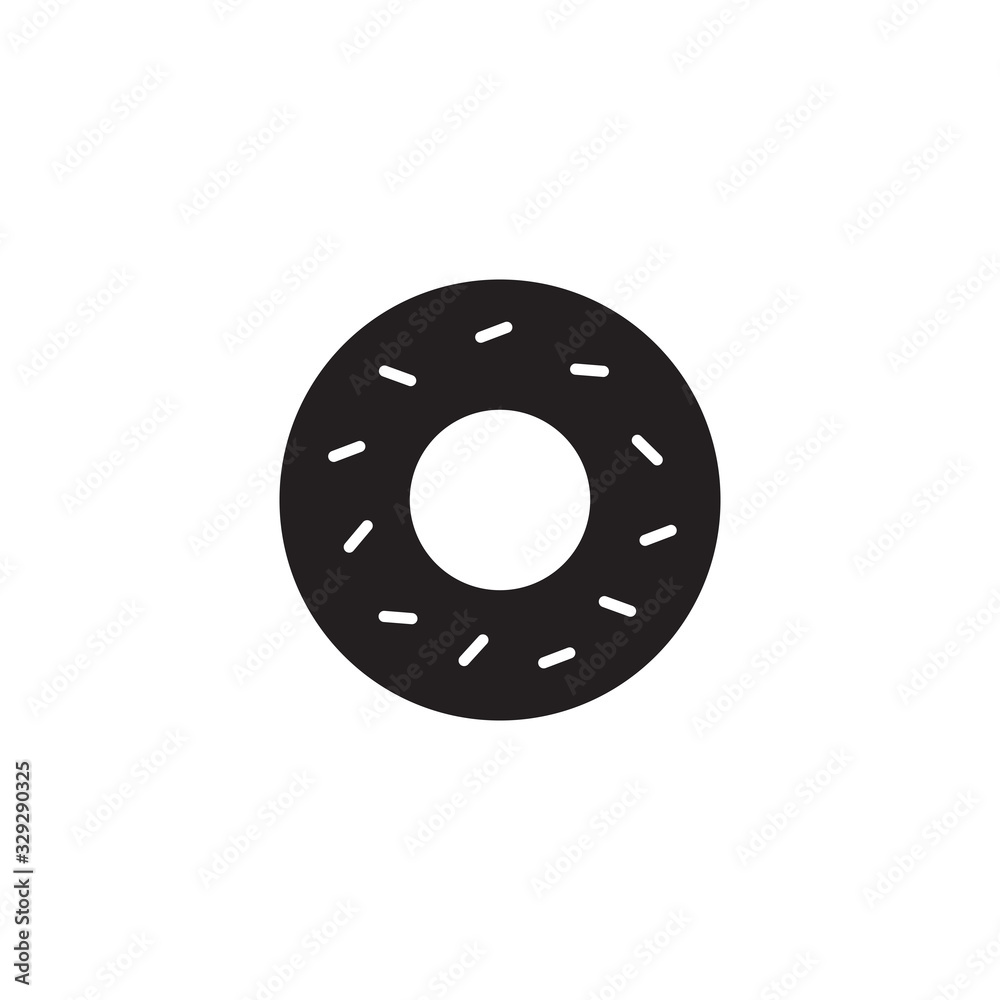 Simple donut flat icon design vector Simple donut flat icon design vector
