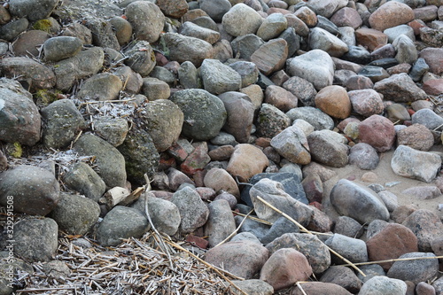 pebbles on the beach, small stones