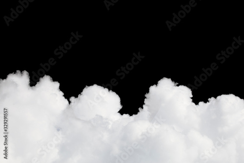 Clouds isolated on  black background. Save with clipping path.