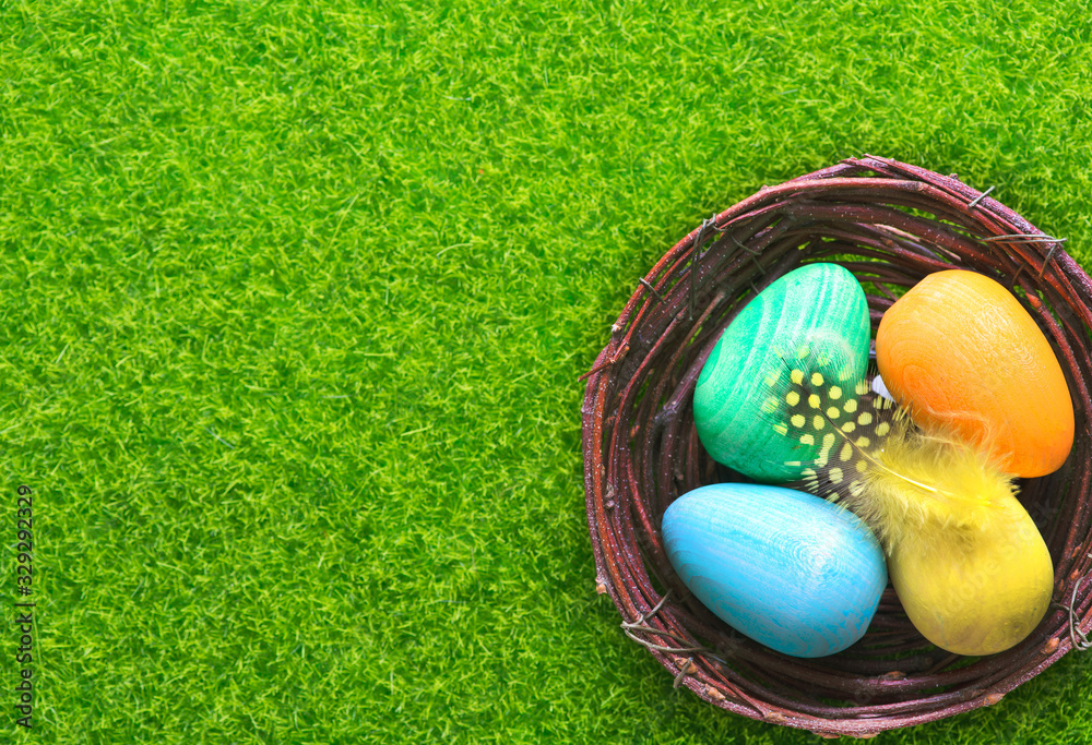 Naklejka premium decorative painted Easter eggs
