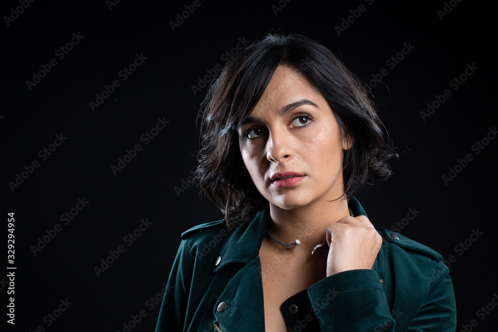 young nice woman dress in studio young nice woman dress in studio