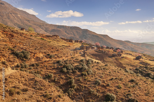 Lesotho Mountain landscape near Malealea Vilage, Lesotho photo