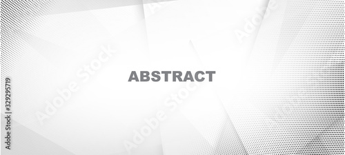 Halftone Modern Gray Vector Background. Geometric Dots Texture. 