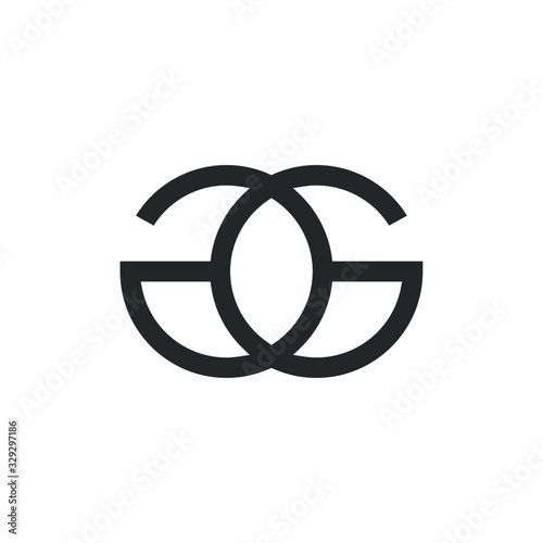 Double G Letter Logo Lettermark GG Monogram - Typeface Type Emblem Character Trademark