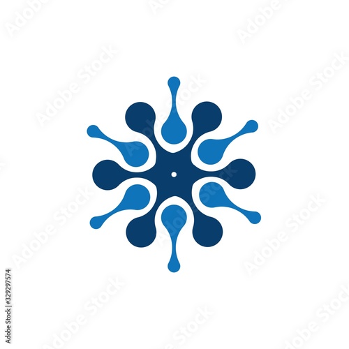 Molecule logo template vector icon