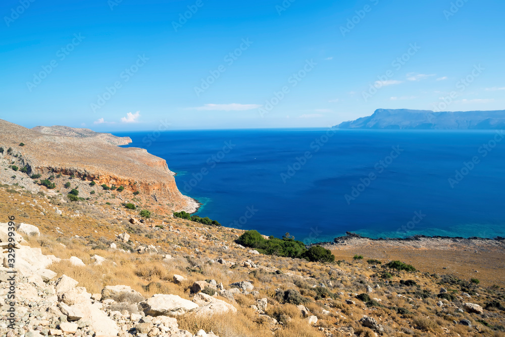 Road to Balos beach on the edge of Crete.