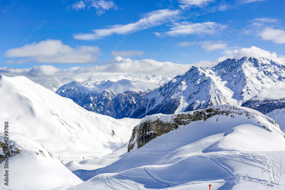 Winter landscape of mountains and free space for your decoration. Winter landscape of mountains and free space for your decoration.