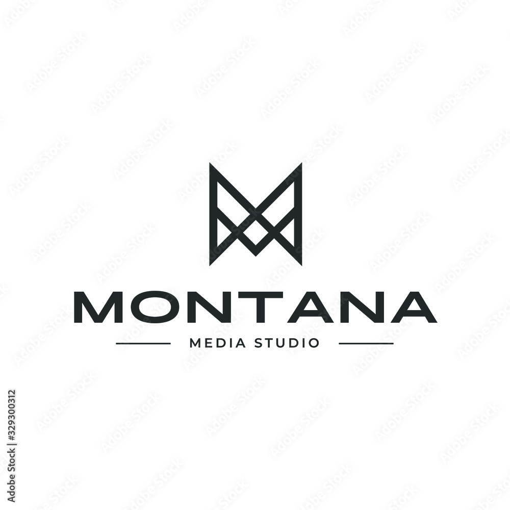 Fototapeta premium Letter M Logo Lettermark Monogram - Typeface Type Emblem Character Trademark
