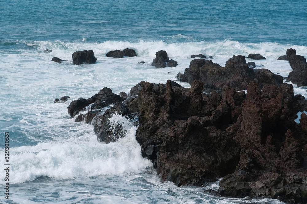 Breaking waves on Tenerife island, Atlantic ocean, Spain