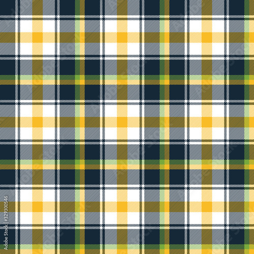 Blue and yellow tartan plaid design. Scottish textile pattern blend.