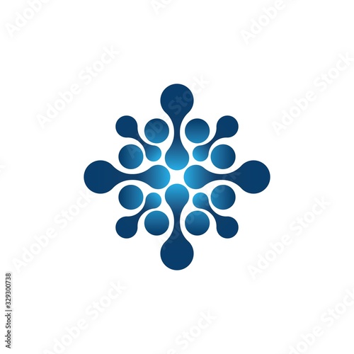 Molecule logo template vector icon