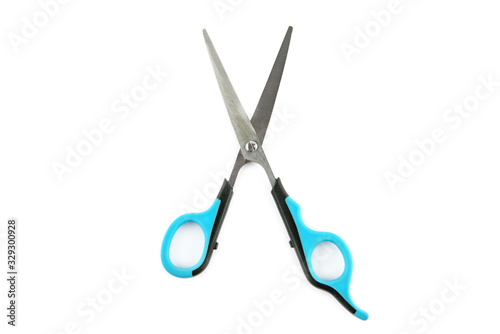 Scissors for grooming animals isolated on a white.