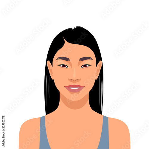 Asian smiling girl portrai