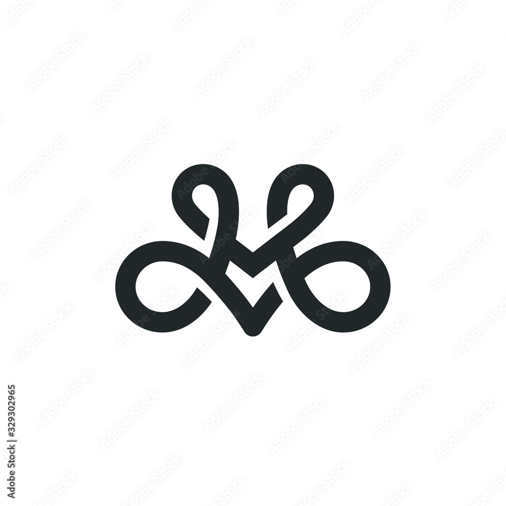 Obraz premium Letter M Logo Lettermark Monogram - Typeface Type Emblem Character Trademark