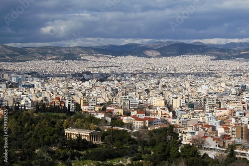 Athens, Greece, partial view of the city from the Acropolis hill © Theastock