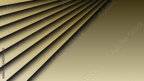 Abstract background of graphic elements - slats on same color background - 3D illustration