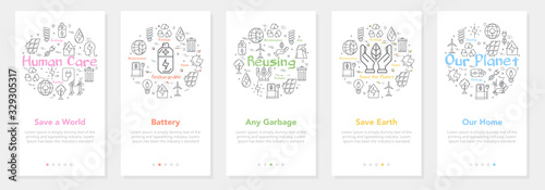 Vertical banners ecology and alternative energy sources - 03