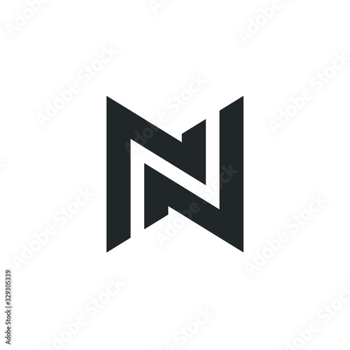 N Letter Logo Monogram Design Element Typeface Type Vintage Sign Emblem Typeset Combination Luxury Character Handmade Trademark Script Alphabet Elegant Decoration
