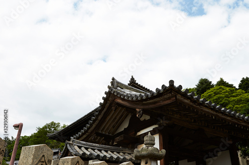 Japanese traditional building, kawara roof tiles  © mnimage
